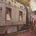 This is one of the Armored Trains that brought supplies and soldiers to the front lines.