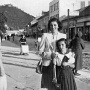This photo is my Aunt Dori with little sister Bailczu in Chust.This was taken in the late 1939.Chust had a large Jewish Community.Chust is a pretty large City for this rural region.