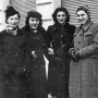 This picture was taken in Sighet, Romania sometime around 1940.<br />Two friends or cousins are standing with my Aunt Dori and my Great-Aunt Goldie who was the sister of Rivka Schreter my Grandma who was gassed in Auschwitz.My Aunt Goldie survived the war and was like a Grandma to me.My Aunt Goldie was a great Auntie and a wonderful person.
