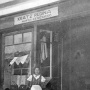 This is a photo of my Aunt Dori in the 1930's.She is standing in front of one of the two stores the Kratz family owned.I think this is the store in Veliky Bochcov (Bichcov).The store in Veliky Bochcov sold textiles and more...The Store in Luh was more of a General Store.