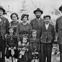 This photo is showing you a part of the Kratz family around Luh in the mid to late 1930's.<br /><br />Standing are from left to right:<br /><br />Judith : Bumi : 2 Sisters of Grandpa Benjamin  : Benjamin  : Benjamin's Brother In Law<br /><br />The children are:<br /><br />             Cousin     Jetsu    Unknown named Two Daughters of Benjamin's Brother In Law<br /><br />The Older boy is Nachman    