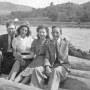 This is a great photo of my Dad shot in Luh by the banks of the Tisza River.They loved to sit and walk by the River and here are from left to right:<br /><br />         Willy           Dori       Yenti Rosenheck     Michael Kratz